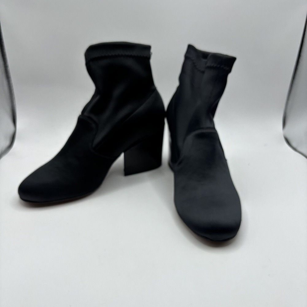Robert Clergerie Koss Satin Stretch Boots Black Sz EU 36 US 5.5 New - Picture 5 of 9